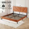 Vintage King Size Metal Bed Frame With Under Bed Storage And No Spring Loaded Mattress Required - Antique Brown - Image 3
