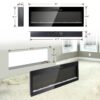 50" Electric Fireplace, Recessed And Wall Mounted Fireplace - Antique Black - Image 9