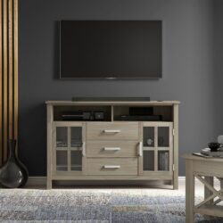 Kitchener - Tall TV Media Stand - Distressed Gray