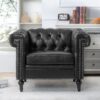1 Seater Sofa - Black - Image 4