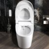 Smart 1 Piece Bidet Toilet With Warm Air Dryer Heated Seat LED Night Light Auto Open / Close - White - Image 10