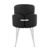 Dahlia - Contemporary Dining Chair (Set of 2) - Chrome / Black - Image 5