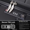 Hardshell Suitcase Spinner Wheels Pp Luggage Sets Lightweight Durable Suitcase With Tsa Lock, 3 Piece Set (20/24/28) - Black - Image 5