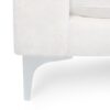 Fabric Upholstered Chaise Lounge With Iron Bracket Legs - Ivory - Image 10