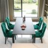 Nikki - Modern, High-End Tufted Solid Wood Contemporary Velvet Upholstered Dining Chair With Wood Legs Nailhead Trim (Set of 2) - Green - Image 12