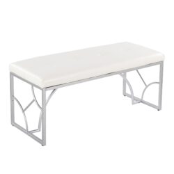 Constellation - Contemporary Bench - Silver / White