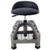 Pneumatic 360 Degree Swivel Stool, Mechanics Rolling Creeper Seat, Heavy Duty Rolling Mechanics Stool, Shop Stool With Casters - Gray - Image 3