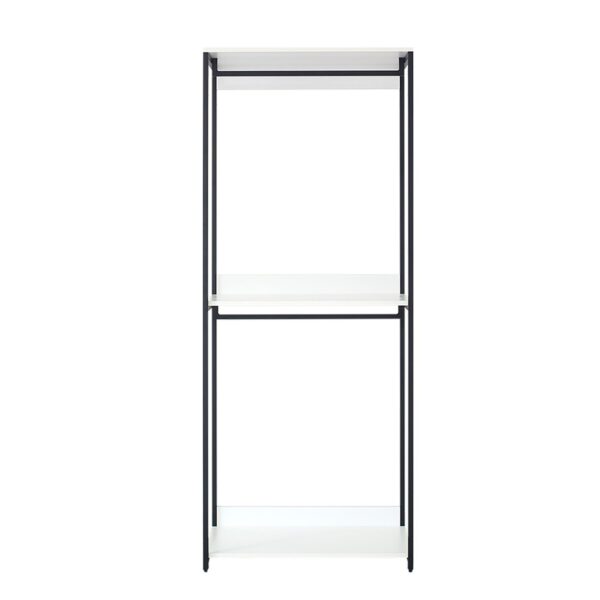 Fiona - Wood And Metal Walk In Closet With 1 Shelf Melamine - White