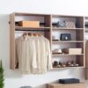Devi - Wall Mounted Wood Closet System With Modular Versatility And Warm - Oak - Image 6
