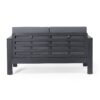 Acacia Wood Outdoor Loveseat And Coffee Table Set With Cushions - Dark Gray - Image 9