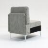 Modular Sectional Sofa Armless Seat Module, Corduroy Sectional Couch, Single Couch Modular Armless Accent Chair With Back Cushion - Gray - Image 6