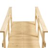 Outsunny - 7' Wooden Garden Bridge With Safety Rails, Backyard Footbridge For Ponds, Creeks, Streams - Natural - Image 9
