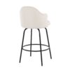Ahoy - Contemporary Fixed Height Counter Stool (Set of 2) - Black / Cream - Image 4