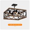 4 Light Square Kitchen Island Lights Ceiling Light Farmhouse Dining Room Light Fixture, Wood And Metal Rectangular Ceiling Light, Ceiling Lighting For Living Room, Conference Room, Home Office - Black - Image 9