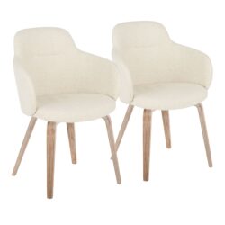 Boyne - Contemporary Dining / Chair (Set of 2) - Whitewashed / Cream