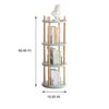 Storage Shelf, 360° Rotating Bookshelf, 4 Tier Bookcase With Large-Capacity Storage Space, Multifunctional Storage Rack, Compact Design For Living Room - Natural - Image 16