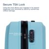Lightweight 3 Piece Luggage Sets With 2 Hooks, Spinner Wheels, Tsa Lock (20 / 24 / 28") - Green - Image 9
