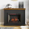 Washington - Fireplace With Mantel - Black, Whiskey - Image 4