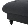 Madrid - Tufted Ottoman With Button Tufting And Turned Feet - Dark Gray - Image 9