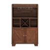 Farmhouse Style Monita Wine Cabinet With Storage Space - Walnut - Image 3