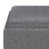 Rockwood - Cube Storage Ottoman With Tray - Slate Gray - Image 7
