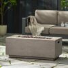 Modern Outdoor 40, 000 Btu Rectangular Concrete Propane Fire Pit - Dark Gray - Image 7