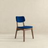 Carlos - Solid Back Side Chair (Set of 2) - Brown / Navy Blue - Image 3