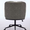 Oversize Seat Cirss Cross Chair With Wheels, Elegant Design Computer Chair, Adjustable Height 360 Degree Rolling Swivel Home Office Chair For Small Space, Dressing Room, Living Room - Gray - Image 17