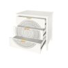 3 Drawer Cabinet With Hollow Carved 3 Drawer Dresser Storage Chest With Metal Handles For Entryway Living Room Bedroom - Beige - Image 20