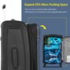 Softside Luggage Expandable 3 Piece Set Suitcase Upright Spinner Softshell Lightweight Luggage Travel Set - Black - Image 2
