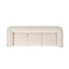 Chesterfield Style 3 Seater Sofa With Deep Button Tufting - Beige - Image 13
