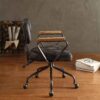 Hallie - Top Grain Leather Office Chair - Vintage Black - Image 4