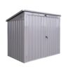 Garbage Bin Shed Stores 2 Trash Cans, Outdoor Bin Shed For Garbage Storage, Stainless Galvanized Steel, Bin Shed For Garden Yard Lawn - Gray - Image 7