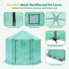 Walk-in Greenhouse Hexagonal Upgrade Reinforced Frame Heavy Duty Plastic Greenhouse Reinforced Thickened Waterproof Insulation (9.2*8.1 ft) - Green - Image 2
