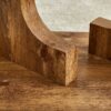 Modern Rectangular Coffee Table With Tempered Glass Top - Natural Wood - Image 13
