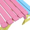 Kids Multi Functional Arm Chair Table 2 Benches All In 1 Set Wood - Blue / Pink - Image 9