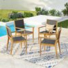 Cordoba - Dining Chair Set With Acacia Wood Frame And Textilen Upholstery (Set of 2) - Teak - Image 17