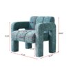 31.10" Wide Boucle Upholstered Accent Chair - Green - Image 3