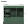 Traditional Bathroom Vanity With Resin Sink Combo Set, Bathroom Cabinet With Two Doors And Four Drawers - Green - Image 13