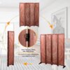 Panel Solid Wood Folding Room Divider - Brown - Image 12