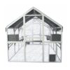 Xpt019 Cat Cage Box Lovely House Cute Pet Play Speace Wooden Big For Backyard Room - White - Image 6
