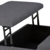 Ellis - Coffee Table Storage Ottoman - Slate Gray - Image 8
