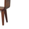 Extra Mini Minimalist Open Curved Bedside Table - Chestnut - Image 3