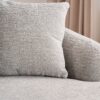 Compression Sofa: Combining Chaise Longue With 3 Seater, Wood Grain Chenille Fabric, Full Sponge Compression Sofa, Combined Sofa With 4 Pillows For Living / Home Furniture / Apartment - Gray - Image 33
