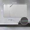 Bathroom Vanity Mirror, Wall Mounted Mirror For Bathroom Anti-Fog Waterproof - Clear - Image 5
