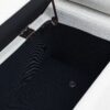Elegant Upholstered Linen Storage Bench With Cylindrical Arms And Iron Legs - White - Image 12