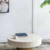 Unique Capiz Coffee Table With Pedestal Base - Multi - Image 3