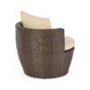 Kono - 3 Pieces Chat Set Outdoor Furniture - Brown / Beige - Image 9