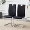 (Set of 4) Material Bow Shaped Chairs Perfectly Integrated Into Industrial And Modern Home Design - Black - Image 4
