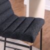 Lahni - Boucle Fabric Counter Height Chair - Black - Image 3